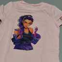 RoseSeek Girl's Bowknot Letter Graphic Tshirt Short Sleeve Crew Neck Cute Summer Tee Tops Cute Pink 9Y