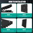 Acoustic Foam Panels, Sound Proof Foam Panels for Walls, Soundproofing Absorbing Panels Studio Noise Absorbing for Studio, Office, Home, 2" X 12" X 12"