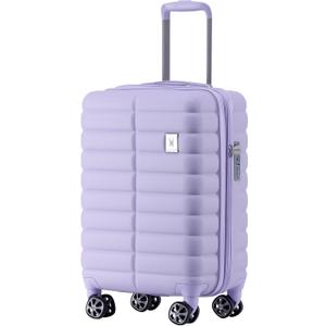 Spyder Puffer Style 20 Inch Expandable Hardside Upright Carry On Suitcase with 360 Spinner Wheels, TSA Approved Lock, Lilac Spyder Puffer Style 20 Inch Expandable Hardside Upright Carry On Suitcase with 360 Spinner Wheels, TSA Approved Lock, Lilac
