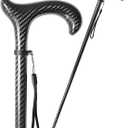 Carbon Fiber Walking Cane for Men & Women - Ultra-Lightweight & Durable Stylish Cane for Seniors & Adults, 37.8 Inch One-Piece Full Carbon Fiber Decorative Cane