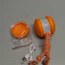 QGI Interactive Dog Toys, Random Path Electric Automatic Moving and Rolling Dogs Toy with Rope for Small Medium Large Dogs, Motion-Activated Dog Stimulation Toy for Boredom Relief (Orange)