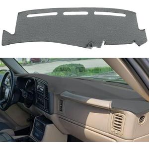 Dash Cover Mat Fit for 1999-2006 GMC Sierra/Chevy Chevrolet Silverado 1500 2500 3500 HD,2000-2006 GMC Yukon/Yukon XL/Chevy Suburban Tahoe Avalanche,Dashboard Pad Carpet (99-06 Dark Gray) Y44