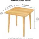 Funecy Square End Table Low Table with 4 Solid Wood Sturdy Legs,Floor Table Desk for Sitting on The Floor,20"(L) x 20"(W) x 20"(H),Living Room/Toy Room Furniture,Rental House Furniture(Natural)