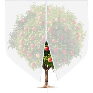 Large Fruit Tree Netting, Cookmaster 10x10Ft Insect Bird Barrier Netting with Drawstring and Zipper, Garden Netting Covers for Plant Protection from Anti Birds, Bugs,Cicadas