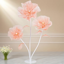 Flowers with Stand Base Large Artificial Silk Floral for Wedding Birthday Party Window Display Outdoor Decor (Orange)