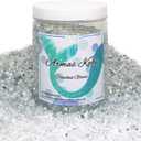 Crushed Glass for Resin Art - 3-6mm White-Backing Mirror, 1.5lb | Broken Glass Pieces for Crafts, Vase Filler & Fire Pit Media | Decorative Stones