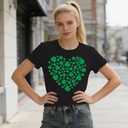 St.Patrick Day Lucky Shirt for Kids-Irish Girls Shamrock Tee Tops Boys Toddler Clover Short Sleeve (Black, S)