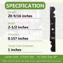 742P05620-X Mulching Mower Blades Set for Cub Cadet Craftsman MTD Troy Bilt 60" Zero-Turn Mower, Replaces 742-05620-X, Compatible with Ultima ZT2-60 ZT3-60 ZTS2-60 (3PACK)