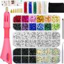 Hotfix Applicator Bedazzler Kit with Rhinestones 5200 Pcs, Hot Fix Bedazzling Kit Crystals Rhinestone Applicator Tool for Clothing, Clothes, Fabric, Shirt, Heat Pen Bedazzle Gems Setter Wand with Tips (Upgraded)
