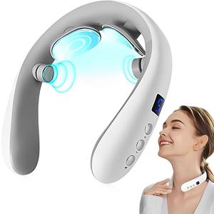Neckology Intelligent Neck Massager with Heat, Electric Pulse Neck Massager for Pain Relief, Wireless Neck Massager for Women