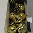 100 Pcs Christmas Ball Ornaments Set, Black and Gold Xmas Tree Decoration, Shatterproof Decorative Hanging Balls with Loop for Christmas Party Holiday Wreath Garland Home Decor