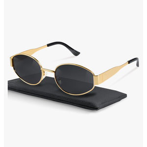 livho 2025 Trendy Oval Sunglasses - Stylish Polarized Shades for Everyday - Retro Metal Frames