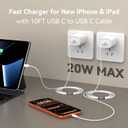 iPhone 17 16 15 Charger Fast Charging, 10 FT Long USB C Charger Cord with 20W Type C Fast Phone Charging Block for iPhone 17/17 Pro/17 Pro max/Air, for iPhone 16 15 Pro Max Plus, iPad, Android