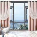 1 Inch Adjustable Grommet Curtain Rod-Black Curtain Rods for Windows 34 to 68" Drapery, Heavy-Duty living room curtain rod with 2 Brackets,Curtain ring for Bedroom, Kitchen Outdoor Patio