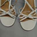 iiimmu Women's Bow Heels 4 IN Stiletto Heeled Sandals for Women Round Open Toe Sandals Elegant Summer Heels Soft PU Leather/Faux Suede 7