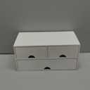 Wisuce Bamboo Desk Organizer  Mini Bamboo Desk Drawer Tabletop Cosmetic Storage Organization for Office or Home Black