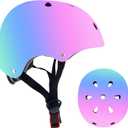 Adjustable Color Gradient Toddler Kids Bike Helmet for 3-5-8-14+Ages Girls Boys.Skateboard Bicycle Toddler Helmet 2-4 Years for Multi-Sports Cycling Scooter Inline Roller Skates Rollerblading (Medium)