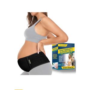 ChongErfei Pregnancy Belly Band Maternity Belt Back Support Abdominal Binder Back Brace - Pregnancy Waist Cincher (Size Large)