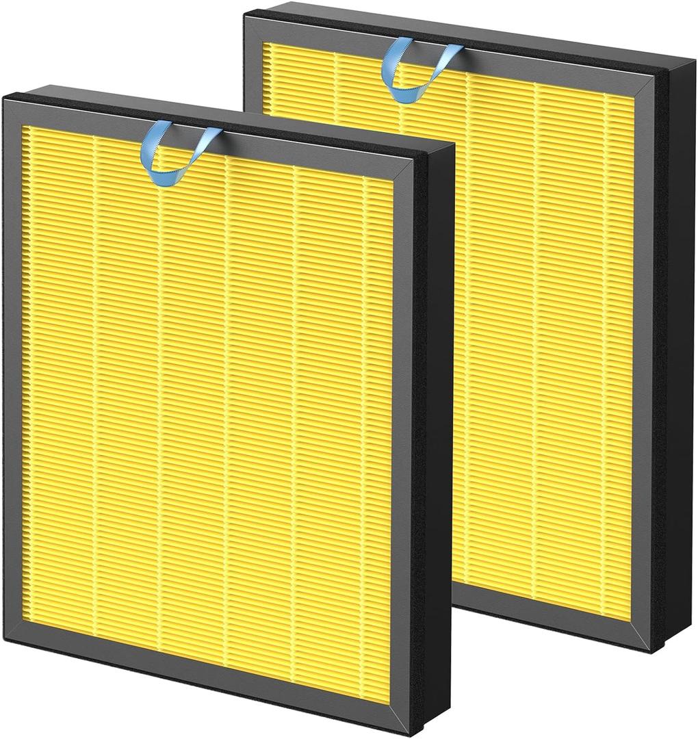 2 Pack Vital 200S Pet Care Replacement Filter for LEVOIT Vital 200S and Vital 200S-P Air Purifier, H13 True HEPA and High-Efficiency Activated Carbon Filter, Vital 200S-RF-PA (LRF-V201-YUS), Yellow (Vital 200S Yellow)