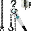 TOYO Lever Chain Hoist 3500Lbs 10ft,Chain Come Along 1.6T 10Ft Ratchet Chain Puller Hoist Alloy Steel G80 Chain 2 Heavy Duty Hooks for Building Warehouse Automotive Garages Machinery (3500LB 10FT)