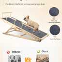 55 Inch Dog Ramp for Bed and Couch with Non-Slip Surface, Side Guardrails