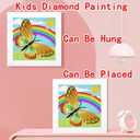 Miairivy Diamond Painting Kits for Kids, DIY 5D Cute Cartoon Diamond Art with Frame, Extremely Creative Crafts, Gifts, Birthday Gifts and Room Decor for Girls and Boys Ages 4-12 (Butterfly-1)