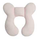 Upgraded Baby Head Support Pillow for Newborn Toddler, Soft Cotton Baby Travel Pillow for Car Seats and Strollers for Baby, Pink