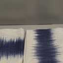 MYSKY HOME Curtains 84 Inches Long 2 Panel Sets for Living Room Bedroom Semi Sheer Curtains Farmhouse Style Drapes for Dining Room Soft Touch Classic Lines Modern Design, 50" Wide, Navy Blue, 2 PCs