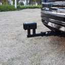 TOPTOW Trailer Hitch Extender Adapter, 2" Receiver, 4-1/4 inch Rise/Drop, 1-1/4 inch Solid Shank, 8-5/8" Extension