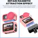 for DJI Osmo Nano Case, Silicone DJI Nano Case Compatible with Airtag, Soft Non-Slip Anti-Scratch Shock-Absorbent Anti-Drop Wear-Proof and Washable with Lens Cap(Pink)