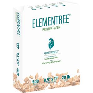 Elementree Sustainable Printer Paper 8.5 x 11 White, 20-Pound Printer Paper, 500 Sheets Multipurpose Blank Paper for Everyday Office Supplies Essentials, Copy Paper for Printer (00918)