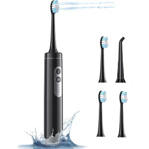 Electric ToothbrElectric Toothbrush with Water Flosser, 2 in-1 Teeth Cleaning Kit with 4 Modes, Portable for Travel and Home, Oral Dental Care Fsa Hsa