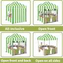 Kids Outdoor Playhouse Cover, Outdoor Playset Cover (Green) 60" H x 48" W x 48" D