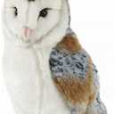Living Nature Large Barn Owl Stuffed Animal | Fluffy Owl | Soft Toy Gift for Kids | 10 inches