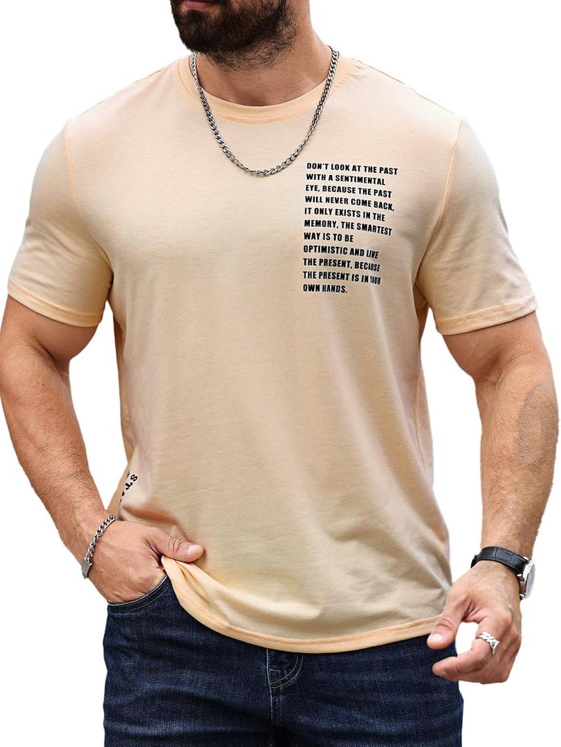 SOLY HUX Men's Graphic Tees Vintage T-Shirts Curved Hem Short Sleeve Crewneck Casual Trendy T Shirts (XL)