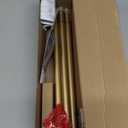 TONIAL Curtain Rod 32 to 58 Inch(2.6 to 4.8 ft), Splicing Adjustable 3/4 Single Rods for Windows 20 to 53 Inch(1.7 to 4.4 ft) Decorative Drapery Rod with Translucent Diamond Finial, Gold