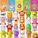 24 Pack Valentines Day Gifts for Kids,Slow Rising Toys with Valentines Cards for Kids, Stress Relief Fidget Toys Set, Classroom Exchange Gifts, Valentine's Day Party Favors, School Prizes