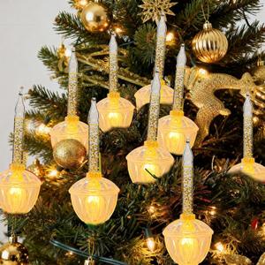 8.8Ft Vintage Christmas Bubble Lights, Outdoor Tree Lights with 10 Gold Glitter Bulbs, C7/E12 Candelabra Base, 5W String Lights with Gold Liquid Great for Indoor Xmas Celebrations Decorations (Clear/Golden Onion)