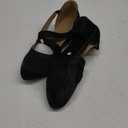 Ballroom Dance Shoes Salsa Latin Dancing Shoes Women for Social Beginner Closed Toe 1 1/2 inches Heels S14 (8.5, Black)