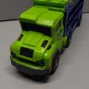 Toddler Car Truck Toys,Car Carrier Truck Toys for Kids Age 3-5 4-8,Foldable Car Track Sets with 2.8-Ft Race Track and 6 Die-Cast Race Cars, Truck Toys Gifts for 3 4 5 6 7 8+ Year Old Boys Girls(Green)