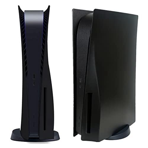 Disc Edition Face Plates Cover Skins Shell Panels for PS5 Console, Accessories for PlayStation 5 Protective Shell Replacement Faceplate (Black)