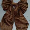 Janinka Christmas Tree Topper Bow 22", Large Bow for Decor, Birthday Party Backdrop, Ribbon Hanging Decor for Christmas Room Backdrop Wedding Party Coquette Room Decorations(Brown,Velvet)