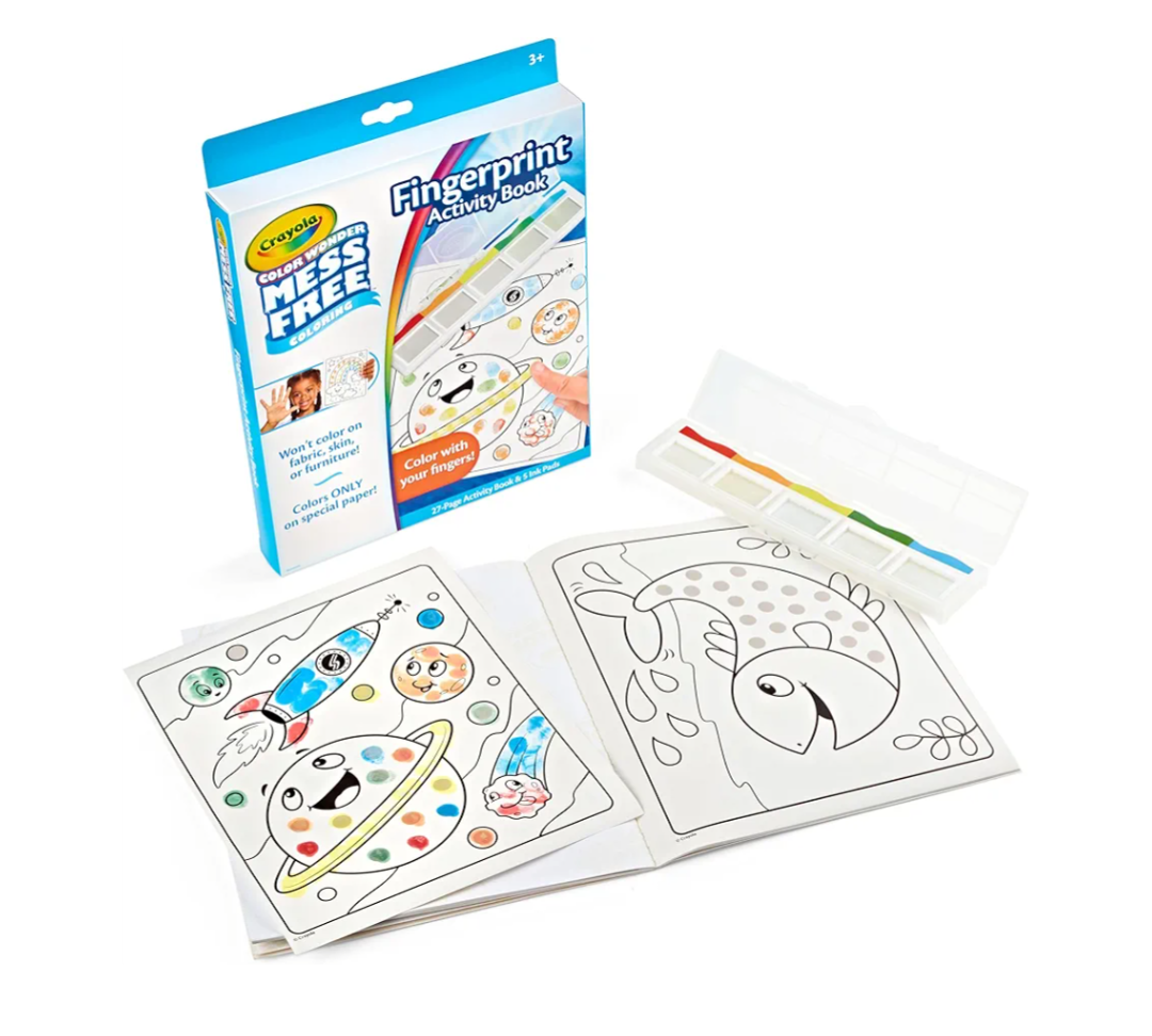 Crayola Color Wonder Mess Free Fingerprint Ink Painting Activity Set, Toddler Finger Painting Alternative, Stocking Stuffers for Kids, Holiday Gifts