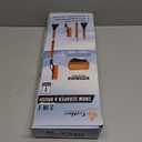 EcoNour 43" Ice Scrapers for Car Windshield | 3 Parts Detachable Telescopic Snow Brush for Car, Trucks, SUV | Long Snow Scraper with Brush | Car Winter Accessories (Orange)