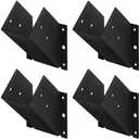 GBGS 4 Pcs 45-Degree 4x4 Beam Support Bracket,Inner Width:3-1/2",14 Gauge 45°Angle Post and Beam Knee Bracket for Pergola