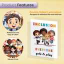 2 x bqw Diversity Posters for Classroom Decor - 11x17 Inch Inclusion and Cultural Awareness Posters Inspirational Classroom Decorations