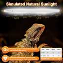 UVB Light for Reptiles Bearded Dragon, 2 Pack T5 UVB Reptile Light UVB Bulb 10.0 39W UVA UVB Reptile Light Bulb Terrarium Light Lamp Tube for Turtle Chameleon Leopard Gecko Snake Tank, 34 Inch