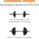 Amazon Basics Adjustable Dumbbell Hand Weight Set with Storage Case, Portable, Secure, 38 Pounds, Black