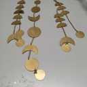 Crane Baby Brass-Finished Lunar Ceiling Hanging for Nursery, Lunar Nursery Decor for Boys and Girls, Ceiling Hanging for Kids Room, 6 X 6 X 36