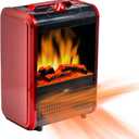 EZ-Heat 1,200-Watt Mini Fireplace Space Heater with Realistic 3D Flame, Stay-Cool Body, Carry Handle, Overheat Sensor, and Safety Tip-Over Switch, MTBNT-12